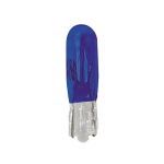 12V Lampada con zoccolo vetro - (T5) - 1,2W - W2x4,6d - 2 pz  - D/Blister - Blu
