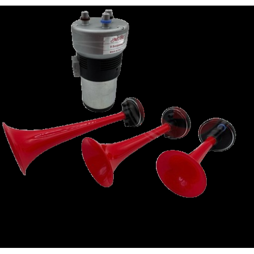 kit Tromba Pneumatica Suono Il Sorpasso Auto 12v 3 Cornetti FISA trombe Anni ‘60