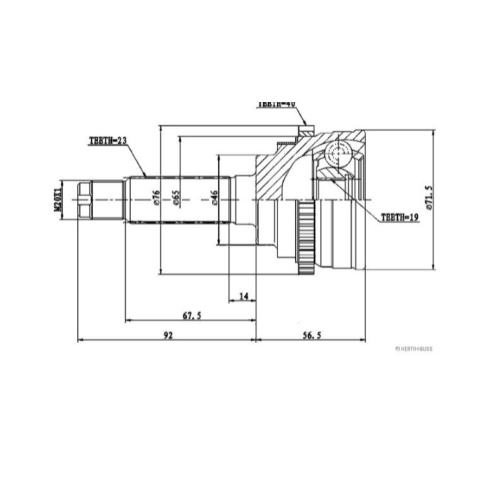 KIT GIUNTO OMOCINETICO CON ABS ADATTABILE SU CHEVROLET MATIZ SPARK DAEWOO MATIZ 
