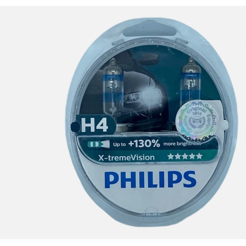 LAMPADE PHILIPS X-Treme Vision H4 12V 60/55W luce +130% luce  3700K