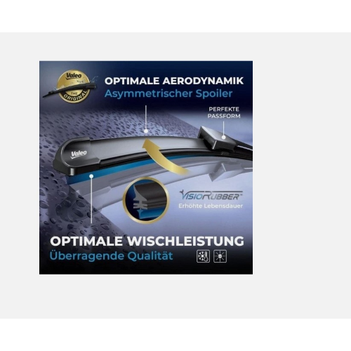 Spazzola Tergi Valeo 577916 Silencio Flat Blade Set per Renault Dacia