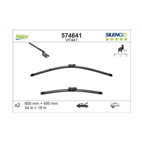 Spazzola Tergi Valeo 574641 Silencio Flat Blade Set