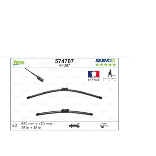 Spazzola Tergi Valeo 574707 Silencio Flat Blade Set