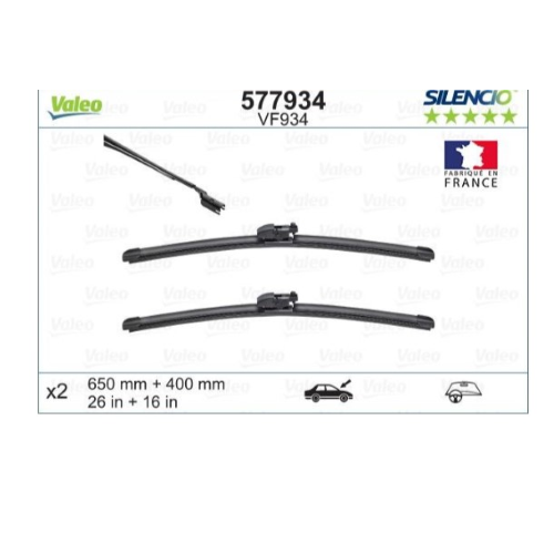 Spazzola Tergi Valeo 577934 Silencio Flat Blade Set