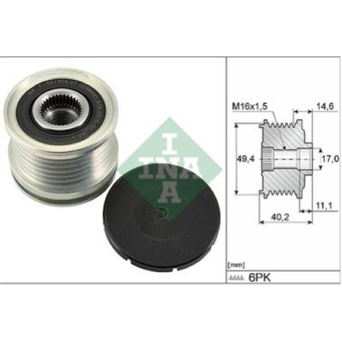RUOTA LIBERA ALTERNATORE RLA PULEGGIA