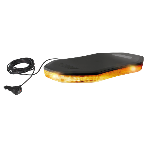 Barra lampeggiante arancio a 64 led, 10/30V - Base magnetica
