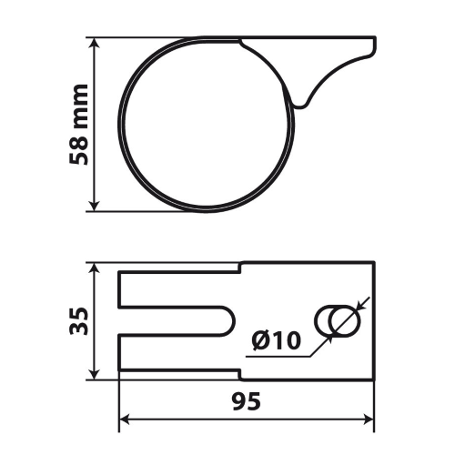 S2, staffa portafari in acciaio inox