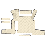 Tappeto centrale in Skeentex - Panna - compatibile per Man TGX (01/17>06/20) man