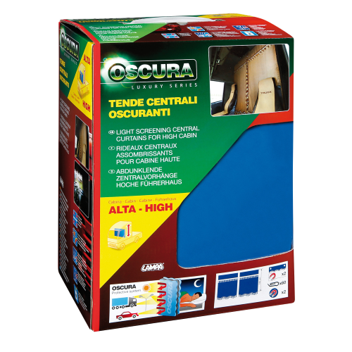 Oscura, tende centrali per camion, cabina alta - Blu