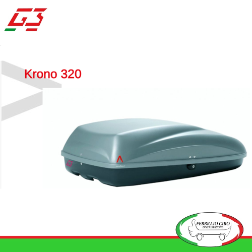 BOX BAULE UNIVERSALE PORTABAGAGLI TETTO AUTO G3 MOD. KRONO 320 - 240 LT - 22.200