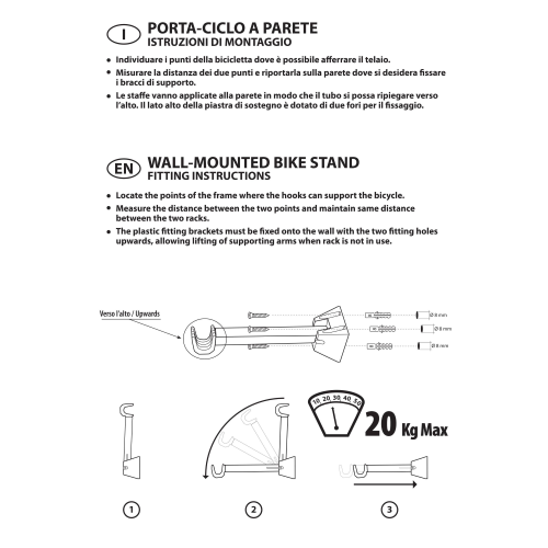 Bike Rack, portaciclo a parete