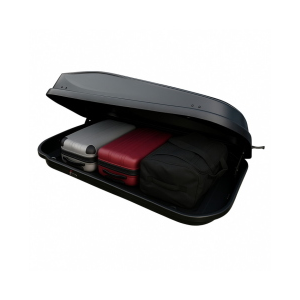 BOX BAULE DA TETTO PORTAPACCHI NERO OPACO GEV E9017 EASY BLACK 320 LITRI