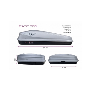 Box da tetto Easy 320 Grigio