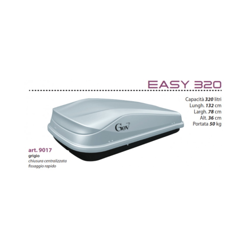 Box da tetto Easy 320 Grigio