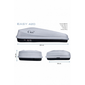 Box da tetto Easy 420 Grigio
