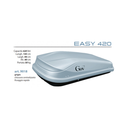 Box da tetto Easy 420 Grigio