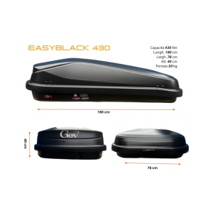 Box da tetto Easyblack 430 Nero Opaco