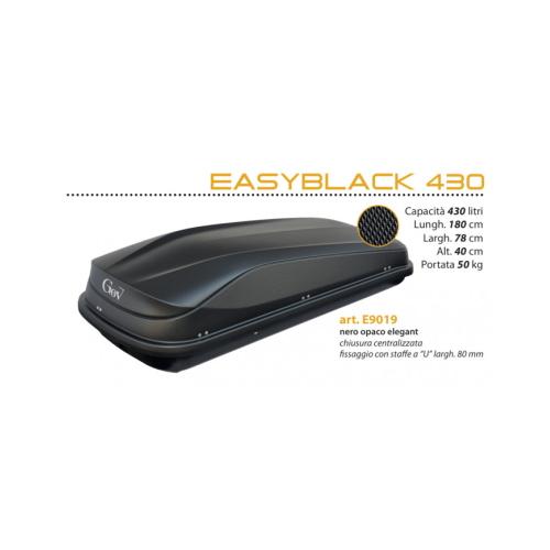 Box da tetto Easyblack 430 Nero Opaco