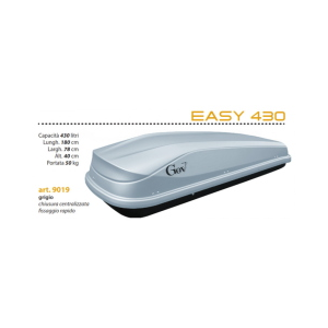 Box da tetto Easy 430 Grigio