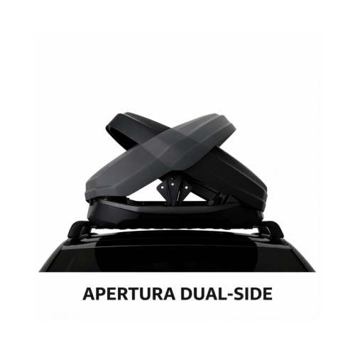 Box da tetto Zeus 450 Dual-side Nero Lucido