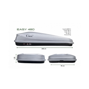 Box da tetto Easy 480 Grigio