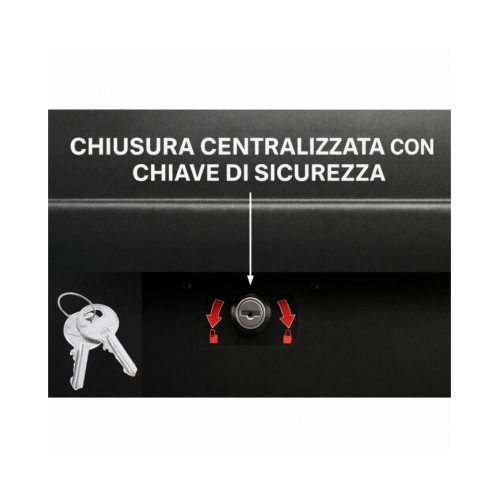 Box da tetto Strike 480 Dual-side Nero Lucido
