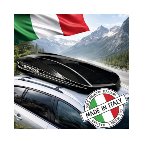 Box da tetto Strike 480 Dual-side Nero Lucido