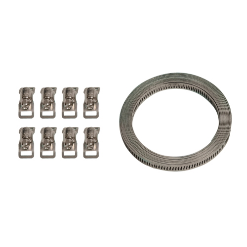 KIT NASTRO IN ACCIAIO CON 8 MORSETTI UNIVERSALE 70023 LAMPA