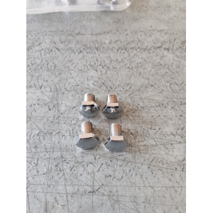 Kit 4 Bulloni Viti Fissaggio Coppa Ruota per Fiat 500 F L R Cromati
