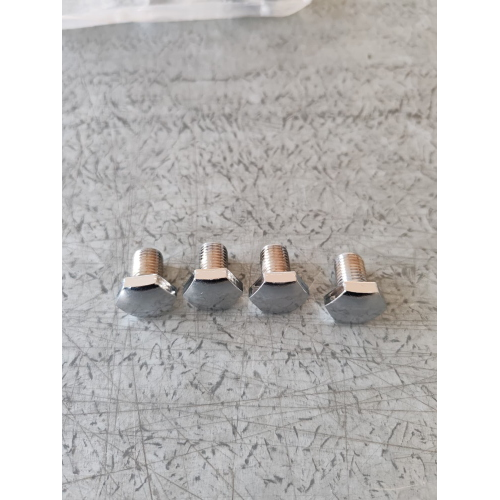 Kit 4 Bulloni Viti Fissaggio Coppa Ruota per Fiat 500 F L R Cromati