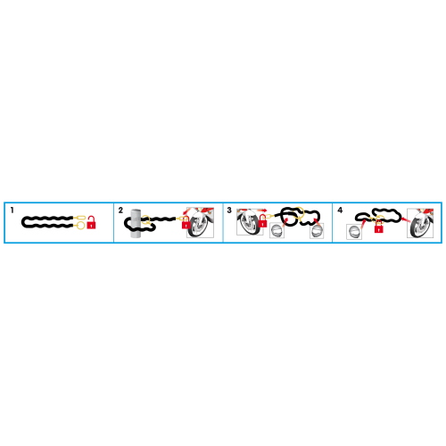 90632 C-Lock 150R, catena antifurto - 150 cm