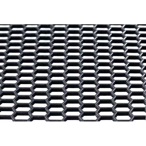 04608 Original-Look, griglia aerazione in PP - Esagono largo 15x35 mm - 120x40 cm - Nero