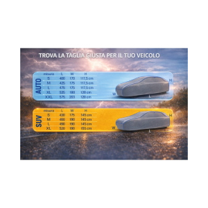 Telo copriauto antigrandine completo 525x120x180 cm