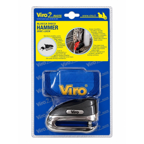 Bloccadisco VIRO HAMMER SCOOTER antifurto in acciaio 10mm. Blocca Disco (153.47)