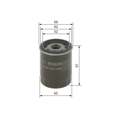 BOSCH 0 986 452 060 Filtro olio NISSAN Micra III Hatchback
