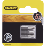 Piranha/Stanley Sta61023 (X61023)  3 Inserti Mm.25 Ph 1-2-3