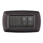 Placca Life Mod. Living Vulc. Grigio Notte 4P