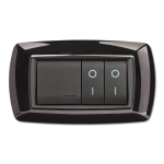 Placca Life Mod. Living Plast. Nero 4P