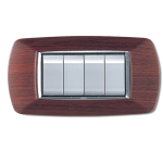 Placca Life Mod. Living Plast. Legno Sc. 4P