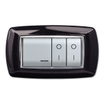 Placca Life Mod. Living Plast. Nero Gl. 4P