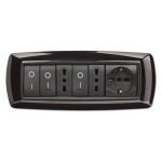 Placca Life Mod. Living Plast. Nero 7P