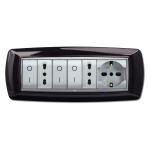 Placca Life Mod. Living Plast. Nero Gl. 7P