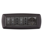 Placca Life Mod. Living Vulc. Grigio Notte 7P