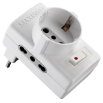 Adattatore 10/A-2Pr.Bip+1Sch C/Int.Di Sicurez