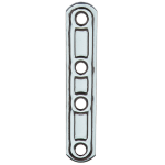 Lastrina Inox Diritta 4 Fori Art.163In Mm. 60