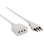 Prolunga Lin.Ml.3 Sez.3X0,75 10A Bianca