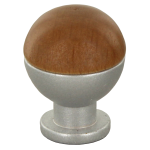 Pomolo Sferico Legn/Ot.735B Mm.18 Noce Chiaro