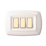 Tondo Placca Mod.Magic Plast.3P.Bianca