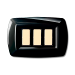 Tondo Placca Mod.Magic Plast.3P.Nera