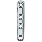 Lastrina Inox Diritta 4 Fori Art.163In Mm.100